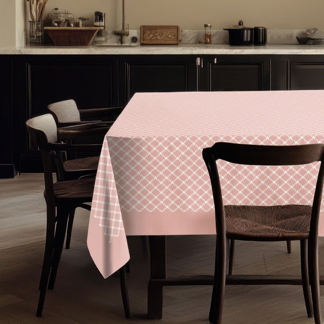 Nappe Table Rose Gold Plaid Choice (Trendy Rose Gold Plaid Tablecloth Choice)