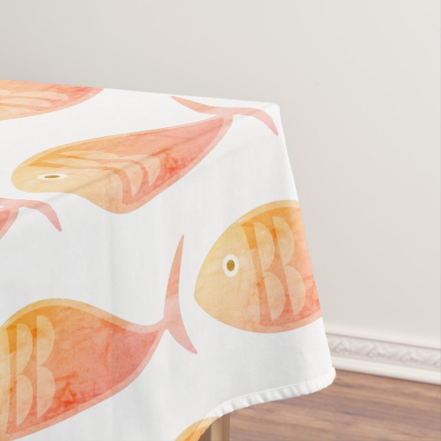 Nappe Table saumon de groupe de poissons (In Situ)