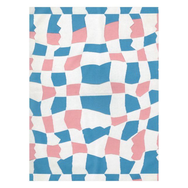 Nappe Tableau de contrôle bleu rose rétro Abstrait (Devant)