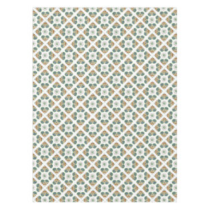 Nappe Tablecloth Country Cottage vert treillis imprimé