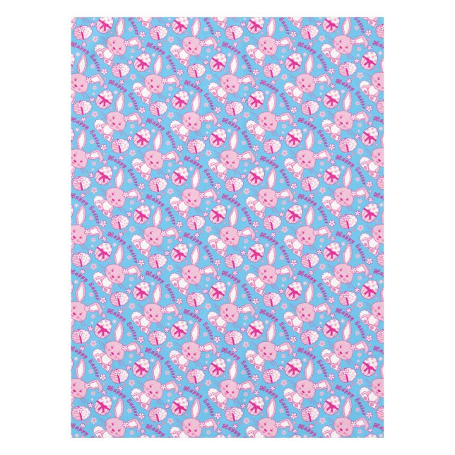 Nappe Tablecloth répéter lapin de Pâques couleur personn (Devant)