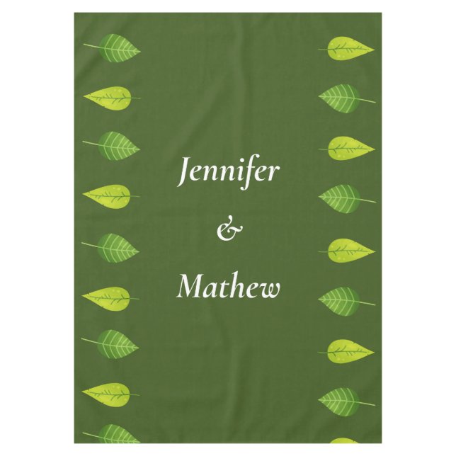 Nappe Tablette personnalisée verte feuille verte (Devant)