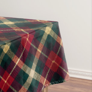 Nappe Tartan à carreaux rouge traditionnel vert
