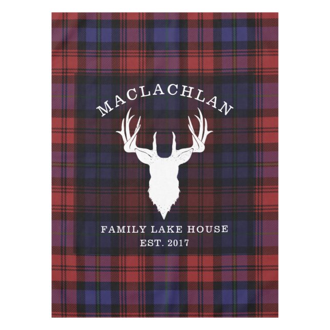 Nappe Tartan Plaid Clan MacLachlan Family Lake House (Devant)