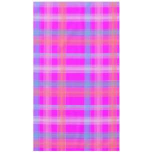 Nappe tartan rayé rose choquant