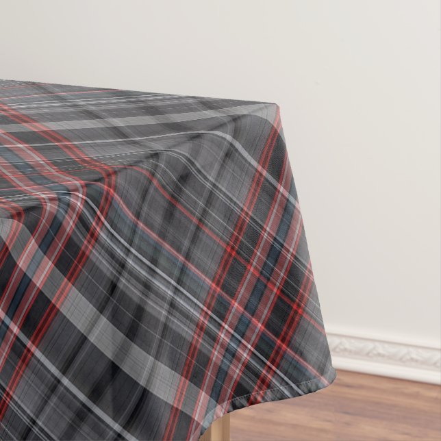 Nappe Tartan rouge et gris (In Situ)