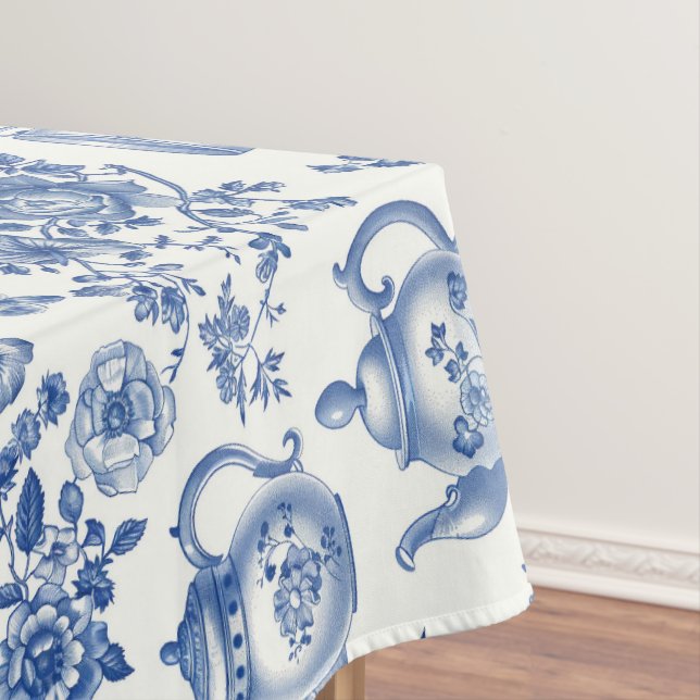 Nappe Tea Chinoiserie French Toile Du Jouy Motif (In Situ)