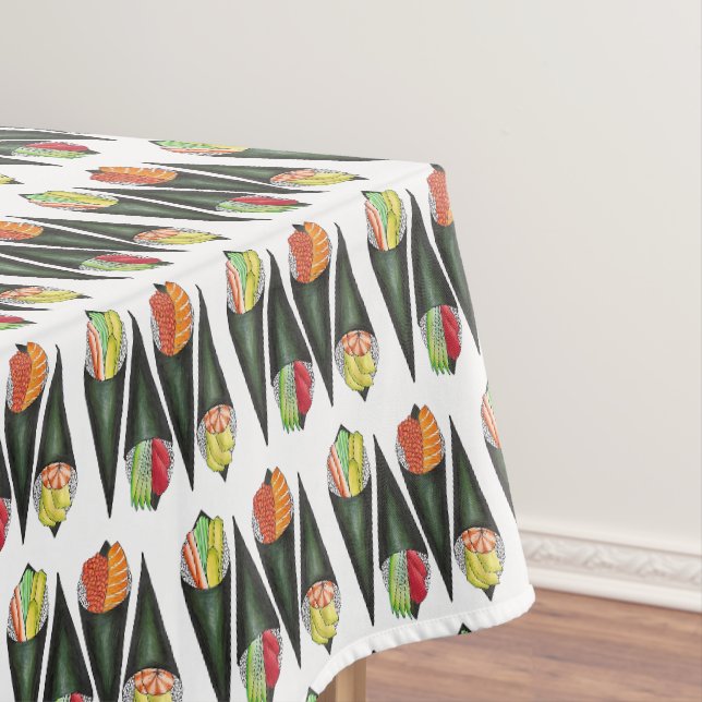 Nappe Tempaki Sushi Rolls À Main Rolls Cuisine Japonaise (In Situ)