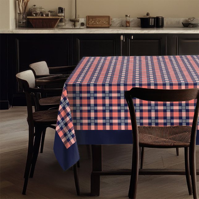 Nappe tendance en Coral Navy Classic avec Flair (Trendy Tablecloth in Coral Navy Classic with Flair)
