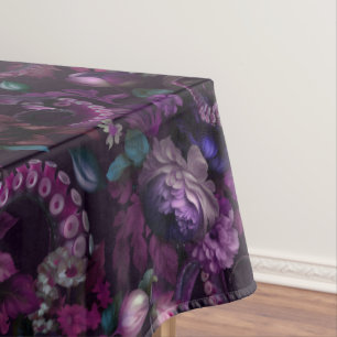 Nappe Tentacle Gothique Rose Foncé Avec Fleurs