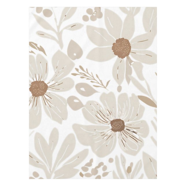 Nappe Terracotta Fleur sauvage Rustic Boho Décor Printem (Devant)