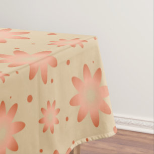 Nappe Terracotta orange et sable beige délicat marguerit