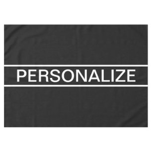 Nappe Texte personnalisable   Bold Modern Black & White
