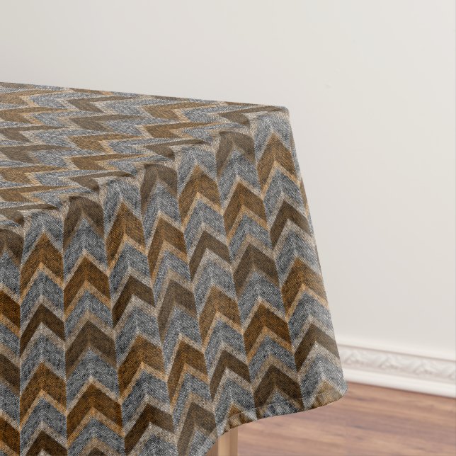 Nappe Texturé, zigzag, gris et brun (In Situ)