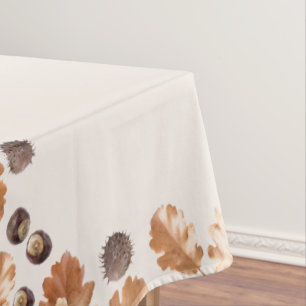 Nappe Thanksgiving Brown Feuilles d'automne et cadres de