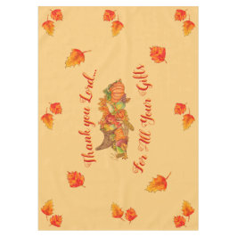 Nappe Thanksgiving Cornucopia"Merci Lord"Nappe