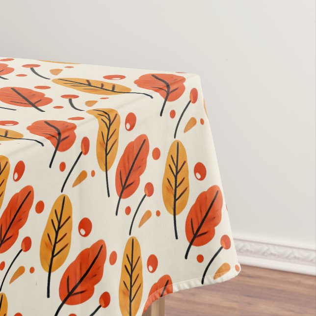 Nappe Thanksgiving Orange Yellow Fall Feuilles Belles (In Situ)