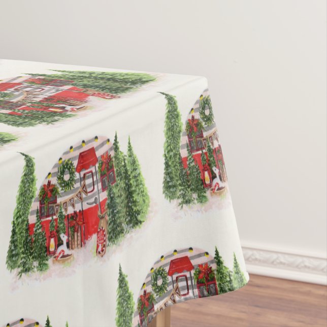 Nappe Thème extérieur du camping de Noël Trailer (In Situ)