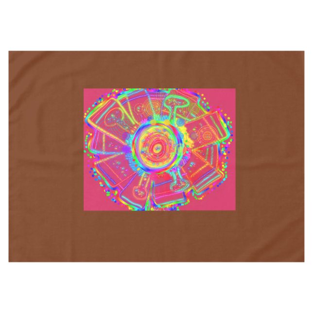 Nappe Tie-dye Wheel Fan Flower Tablecloth (Devant (Horizontal))