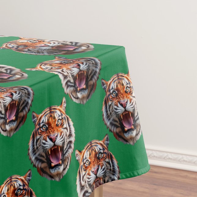 Nappe Tiger Head Pattern Design Green  (Créateur téléchargé)