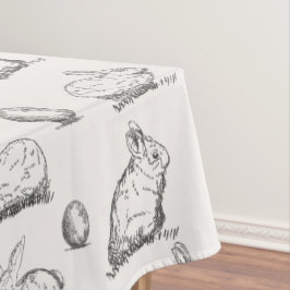 Nappe tirée par la main du motif | de lapins de