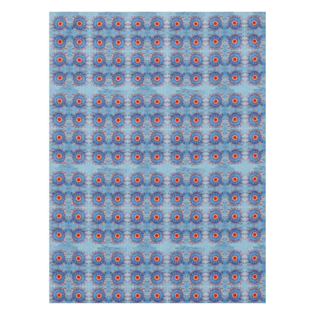 Nappe Tissu bleu de PatternTable de mandala (Devant)