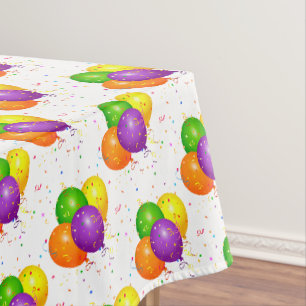 Nappe Tissu de table d'anniversaire avec ballons et conf