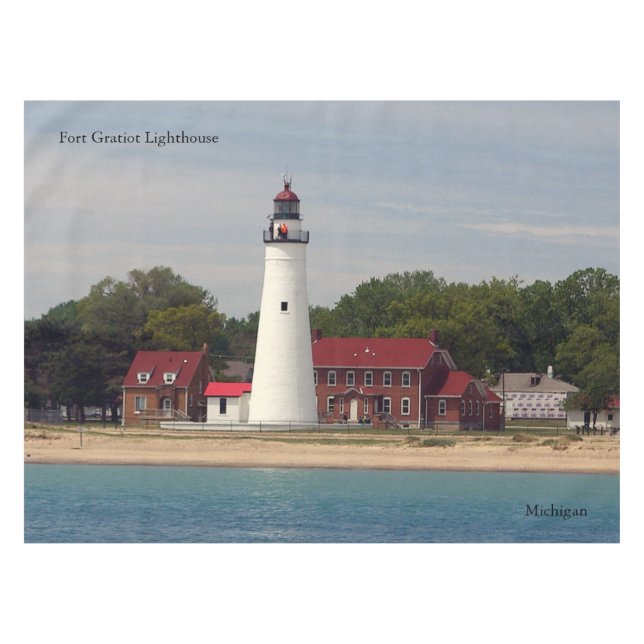 Nappe Tissu de table du phare de Fort Gratiot (Devant (Horizontal))