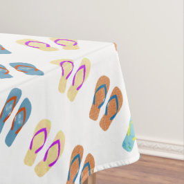 Nappe Tissu de table en tongs de plage d'été coloré