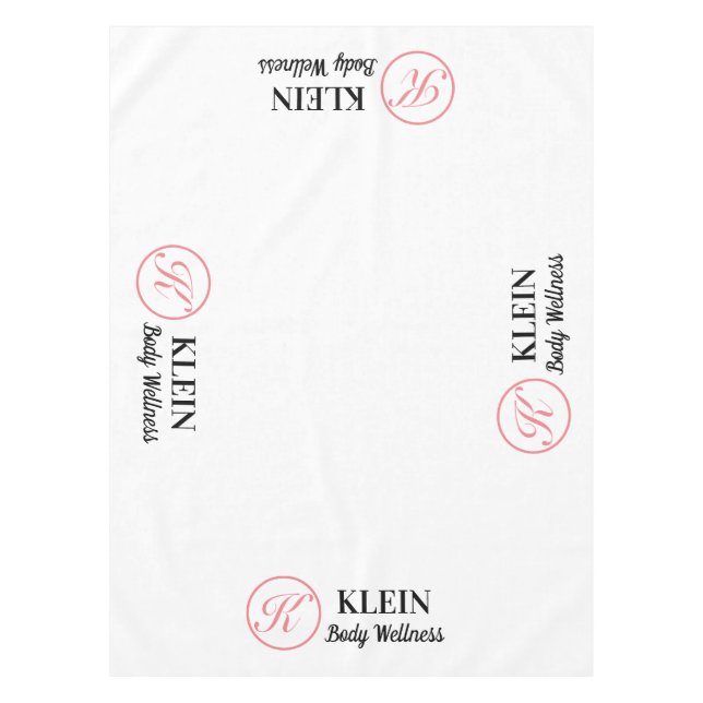 Nappe Tissu de table personnalisé avec logo et texte (Devant)