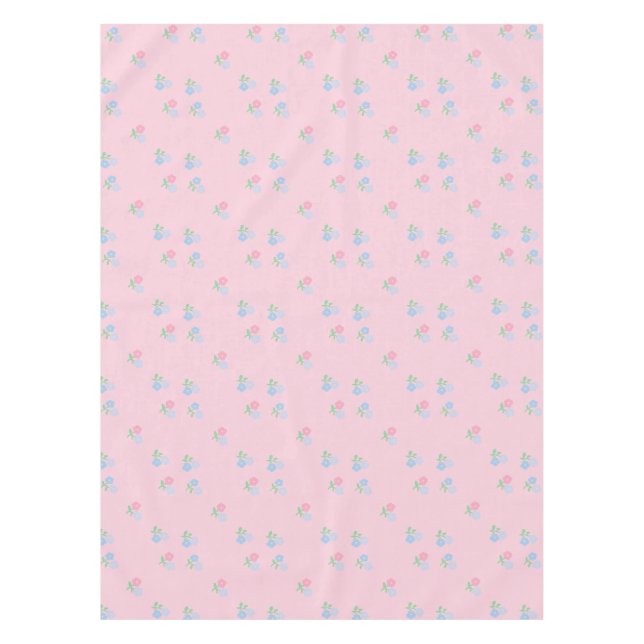 Nappe Tissu de table rose et bleu (Devant)
