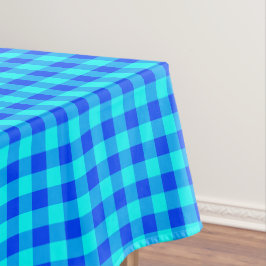 Nappe Tissu En vichy coton plaqué | À damiers bleu