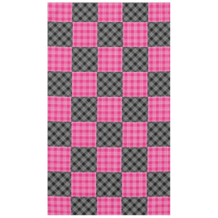 Nappe Tissu rose et noir