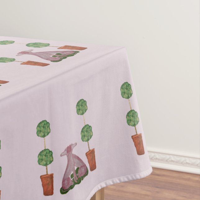 Nappe Tissus de Chiens du Staffordshire rose Topiary (In Situ)