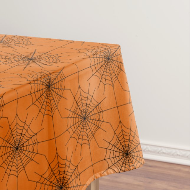 Nappe Toile d'araignée de Halloween avec des araignées (In Situ)