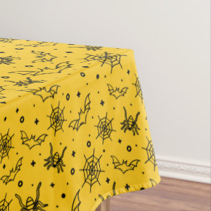 Nappe Toile d'araignées et chauves-souris d'Halloween su