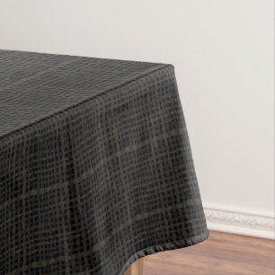 Nappe Toile de jute noire élégante tissée rustique