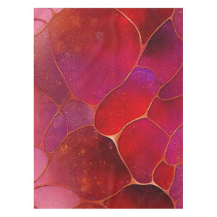 Nappe Toile d'or Abstraite sur Violet, Violet et Magenta