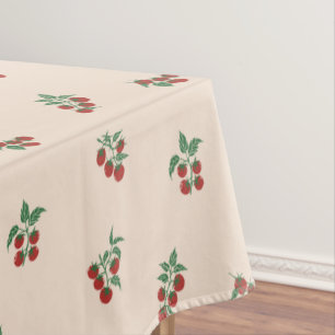 Nappe Tomate Verge Rouge de Tomate sur Vigne Verte