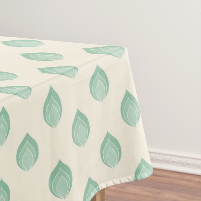 Nappe Tons verts Fleurs Abstraites (In Situ)