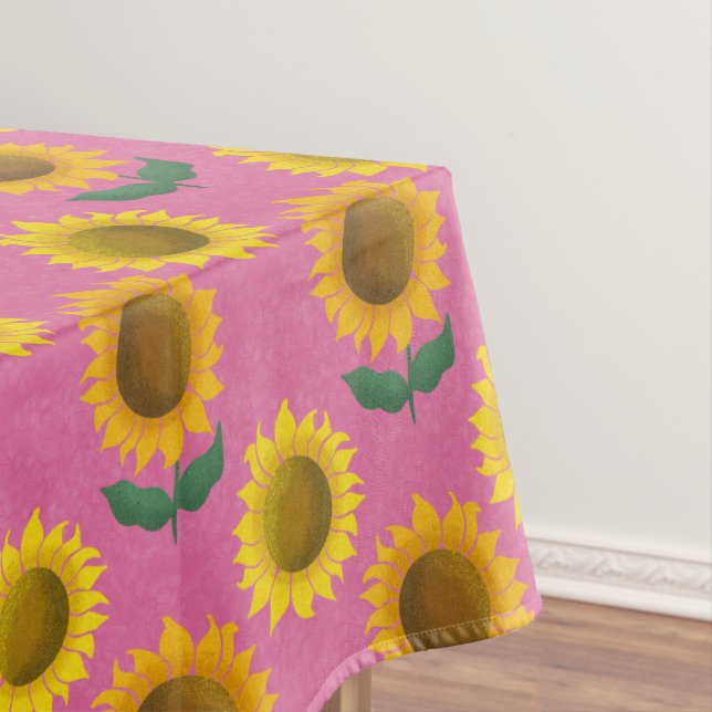 Nappe Tournesol soleil - rose (In Situ)