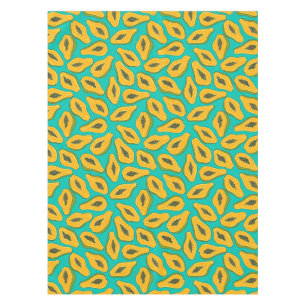 Nappe Tranches de papaye turquoise