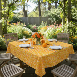 Nappe Tranches d'Orange Citron Été Fête Table