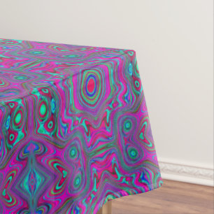 Nappe Trippy Retro Magenta, bleu et vert Abstrait