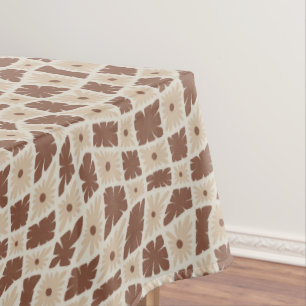 Nappe Trippy super 60s Flower Checks Neutral Brown