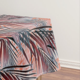 Nappe Tropical Exotic Palm Feuilles Surreal Motif