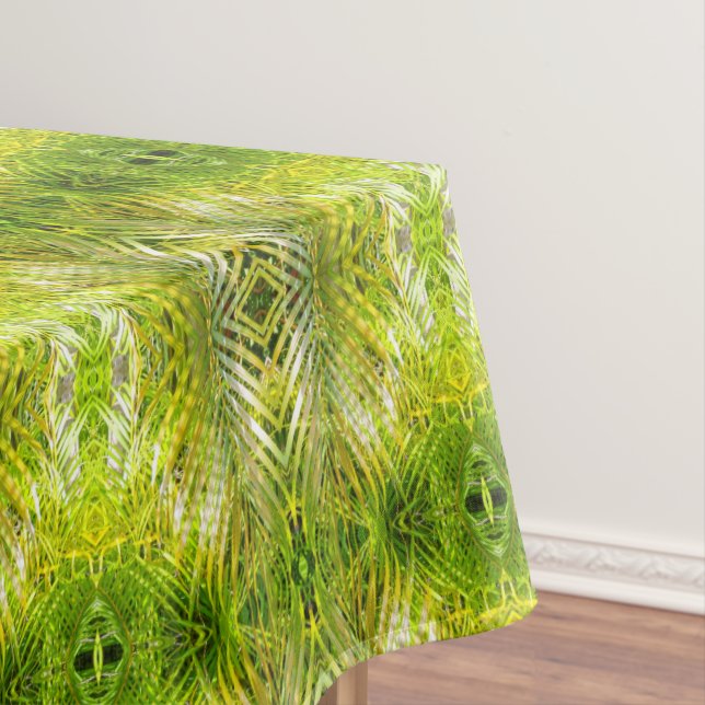 Nappe Tropical green palm leaves sunlight pattern (In Situ)