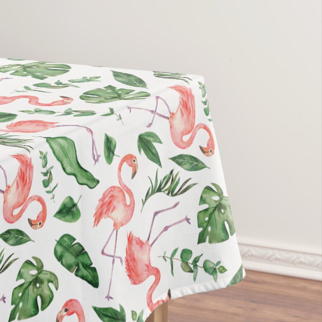 Nappe Tropical Pink Flamingo Pattern v2 Cuisine (In Situ)