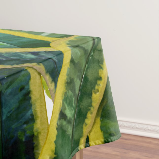Nappe Tropical Summer Yellow Parrot Bird Banana Feuilles (In Situ)
