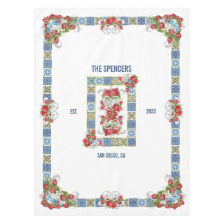 Nappe Tuiles de Majolica sicilienne sur mesure Fancy gre